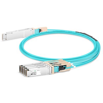 200G QSFP56 tot 4x 50G SFP56 Actieve optische kabel (AOC), 1m -20 m